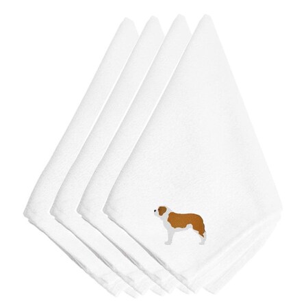 Carolines Treasures Saint Bernard Embroidered Napkins, Set of 4 BB3476NPKE